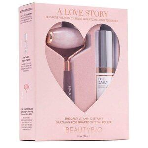 BEAUTYBIO The Daily Vitamin C Serum + Brazilian Rose Quartz Crystal Roller Set